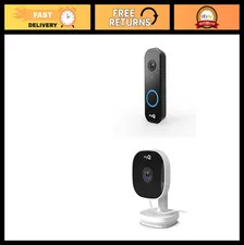 Smart Video Doorbell & Indoor Security Camera - WiFi, HD, Night Vision, 2-Way Au