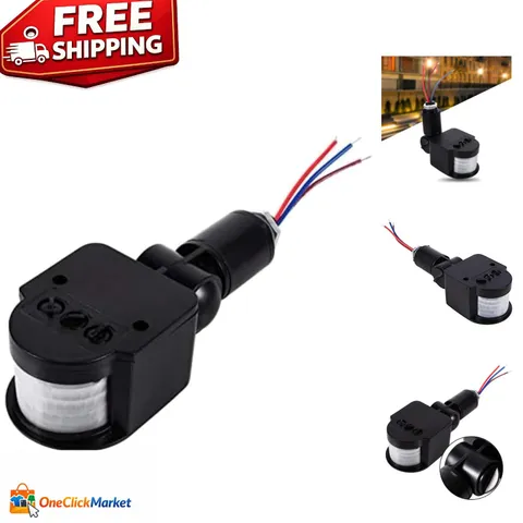 PIR Motion Sensor Light Switch - 90-250V Auto On/Off for Secure Outdoor Lighting