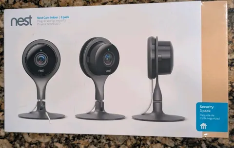 NEW Google Nest Cam Indoor (3-Pack) Wired Home Security Cameras -Model #NC1104US