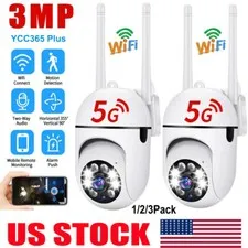 2X 1080P Camaras De Seguridad Para Exterior WIFI Inalambrica Con Vision Nocturna