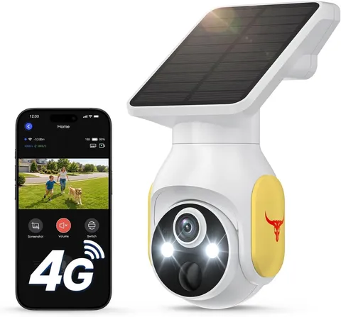1080p Security Camera Wireless with Solar Panel, AI Human Detection, 2-Way Audio