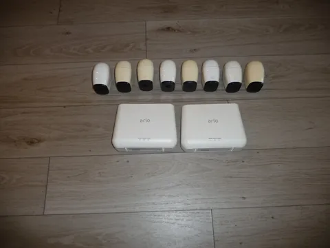 Lot of 8 Netgear Arlo Pro VMC4030 Wireless Security Cameras 2 Stations Untested