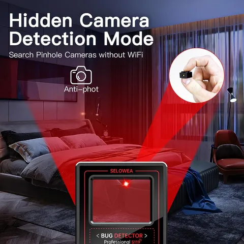 Hidden Camera Detector, Anti Spy Bug GPS Tracker Finder for Travel  | Portable