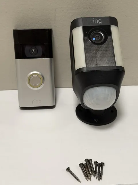 Ring Spotlight Cam 1st Gen & Video Doorbell 1st Gen Security Camera Bundle