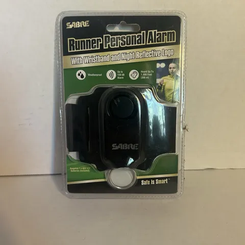 SABRE Runner Personal Alarm w/ Wristband & Night Reflective Logo | RPA- 01   NEW