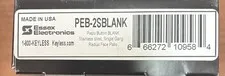 ESSEX PEB-2SBLANK Series Single Gang Piezoelectric No Graphics Switch, Stainless