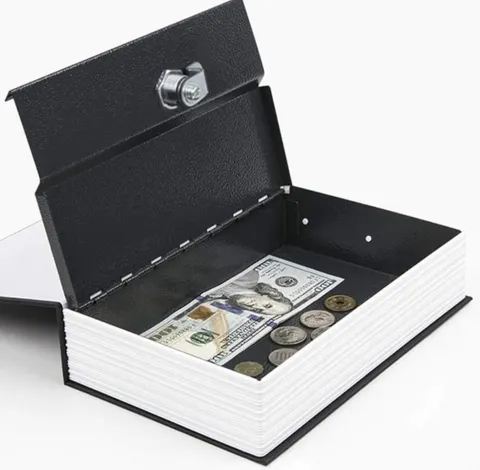 Disguised Book Lock Box Safe Hidden Secret Diversion Home Security Stash Cash
