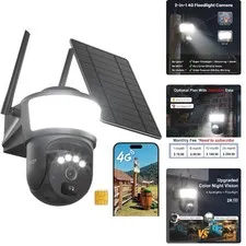No WiFi Needed - 2K Color Night Vision Solar Security Camera with Motion Alerts