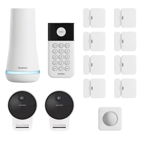 (BRAND NEW) 13-Piece SimpliSafe Security System with 2 Outdoor Camera Series 2