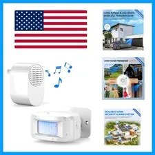 Plug-in Outside Driveway Alarm with 360° Swivel - Reliable Security Solution
