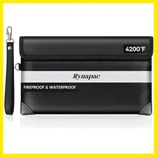 Fireproof Money Bag Upgraded 4200°F, 11”x 6.2” Waterproof money bags with zip...