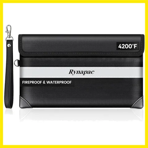 Fireproof Money Bag Upgraded 4200°F, 11”x 6.2” Waterproof money bags with zip...