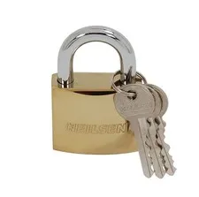 Padlock 50mm Keyed Lock Heavy Duty Shackle Electroplated with 3 Keys