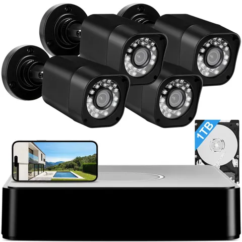 AIWIXEN 8CH Security Camera System 5MP 1TB IP68