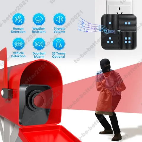 Driveway Motion Sensor Alarm -800M Wireless Home Security Entry System Detector