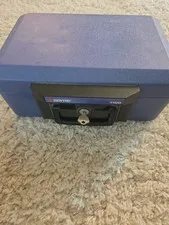 Sentry Safe 1100 Fire Proof With Key Portable Record Protection USA Made Blue