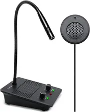 Window Speaker Intercom System,Dual Way Anti-Interference Intercommunication Mic
