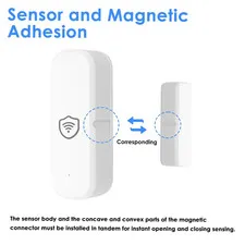 Tuya WiFi Smart Home Security Door Window Sensor Door Opening Closing Detector 