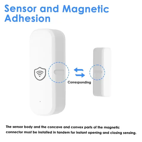 Tuya WiFi Smart Home Security Door Window Sensor Door Opening Closing Detector 