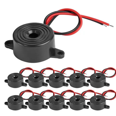 Active Piezo Buzzer 90 db with Industrial Audio Inside 2-Wire Leads Alarmer D...