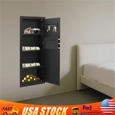 39" Hidden Lock Wall Safe Wall Hidden Safe Security Box Passward+Handle/Key