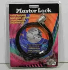 Kensington Master Lock Universal Notebook Security Cable - Black - New