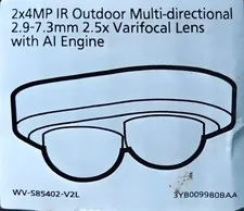 i-PRO WV-S85402-V2L Outdoor IP Dome Camera, IR, Varifocal Lens, 1 Camera