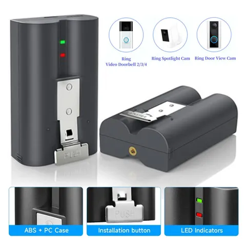 2X Genuine Rechargeable Battery V4 Ring Video DoorBell 2, 3 Quick Release Nice
