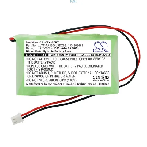 1500Mah Alarmsystem Ni-Mh Battery for Visonic LTT-AA1300LSDX6B 103-303689 103-30