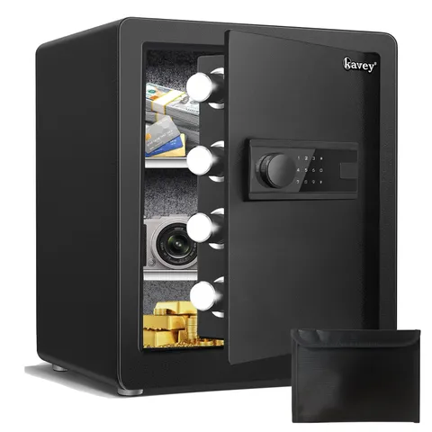 2.0 Cub Safe Box, Steel Security Safe and Lock Box with Backlit Touch Screen ...