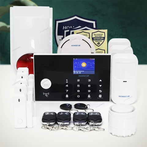 HOMSECUR Wireless&Wired 4G Burglar Intruder Alarm System+Wireless Flash Siren