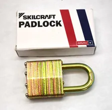 AbilityOne SkilCraft Padlock Shackle 1/4" x 1-3/4" x 1/4" Laminated Steel 929201