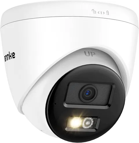 3K Poe Camera with Red & Blue Strobe Flash Light Alarm, IP Turret Security Camer