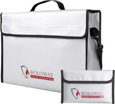 Fireproof Document & Money Bags, Large Fireproof & Water Resistant Bag (15 X 12