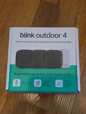 Blink Outdoor 4, (4th Gen 2025) Wireless 3 Camera Security System + Sync Module