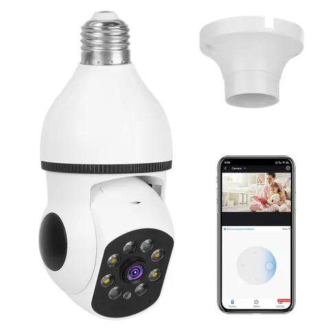 E27 WiFi Bulb Camera 1080P FHD WiFi Audio color Night Vision Motion Tracking