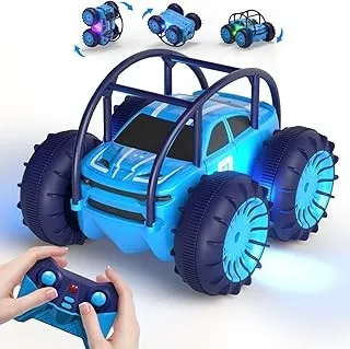 MaxTronic Amphibious Remote Control Car,Rechargeable RC Cars Toy 360° Flips Rota
