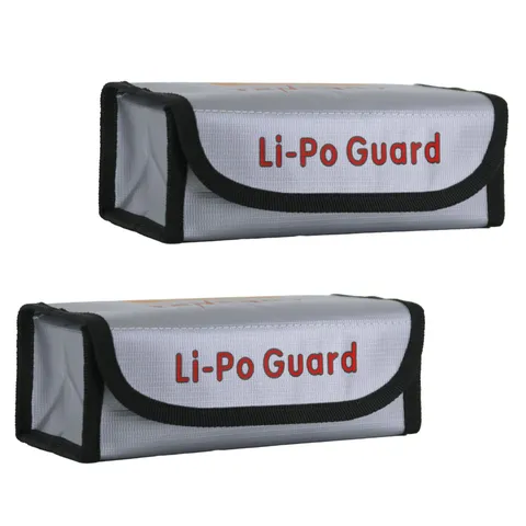 2 Pack, Fire Retardant Lipo Bags, Battery Bags for Charging and Storage, 7.3x...