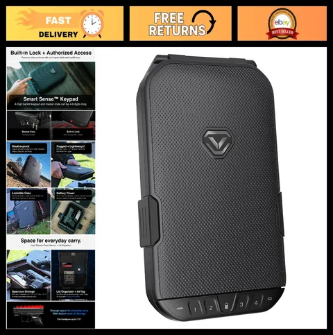 Compact Lockable Weather Resistant Portable Case with Built-In Lock & Keypad, TS