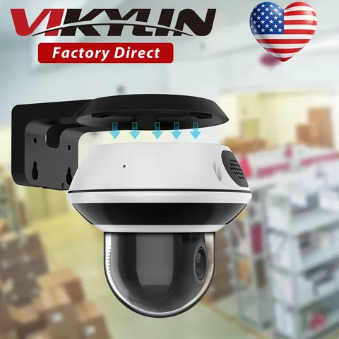 NEW Vikylin 5×Zoom Mini IR30M Night Vision POE ONVIF MIC 8MP 4K PTZ IP Camera MD