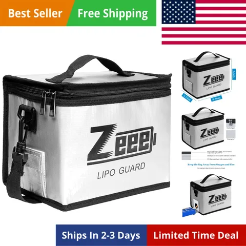 Fireproof Explosionproof Large Capacity Battery Storage Guard Pouch for Lipo ...