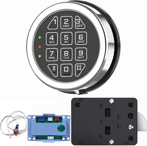 Stack on 14 Gun Safe Lock Replacement & SwingBolt Lock Fireproof Chrome Keypad