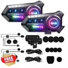 PUSABIYOU 2 Intercom Set Bluetooth Helmet Headset