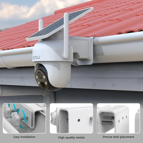 Metal Gutter Mount for AOSU Security Camera Wireless Outdoor (Solarcam D1 Cla...