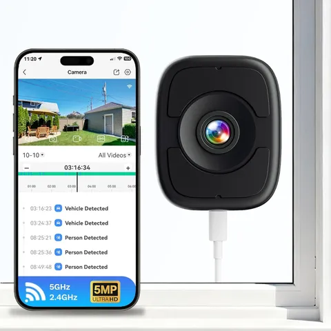5MP 3K Indoor Window Camera, Smart Window Security Camera with Night Vision | 2.