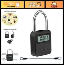 Multi-Function Metal Timer Lock with LCD Display, USB Rechargeable, 99 Hours Tim