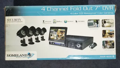 Homeland Security Camera's 4 Channel 320GB DVR Surveillance System W/ 7" Screen 