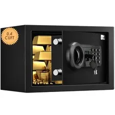 Tenamic Safe Box 0.4 Cuft Fireproof, Waterproof, Keypad Small Cabinet Lock Bo...