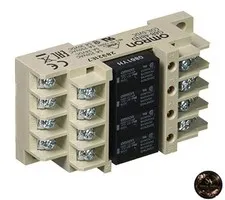 OMRON Terminal Relay DIN Rail Mount/Screw Mount 4-Pole Standard Type Rated