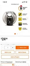 Heavy Duty Outdoor Shrouded Padlock with Key, 3-1/8 in. Wide